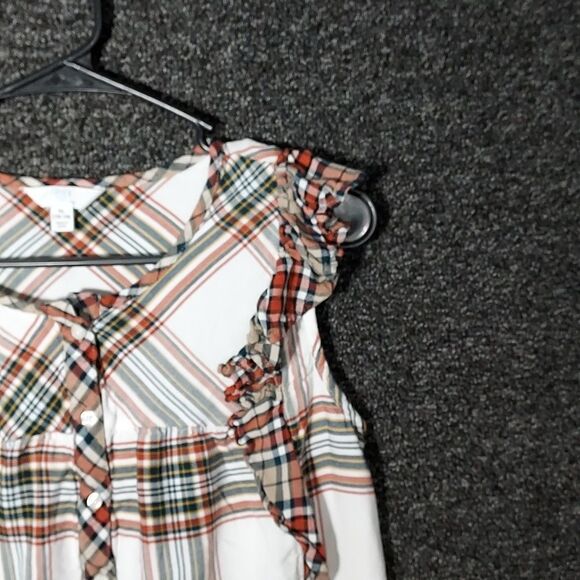 Time and Tru XL 16-18 Sleeveless Ruffles Red, Navy, Black and White - Picture 2 of 12